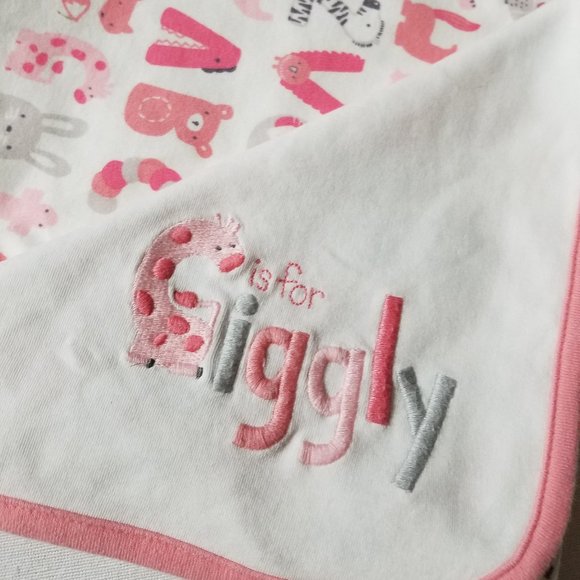 Gymboree Brand New Baby {Alpa-BEAR-Soup} Used Blanket & 0-3 month Romper. - Picture 6 of 6